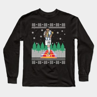 Funny Christmas Champion Messi Christmas Long Sleeve T-Shirt